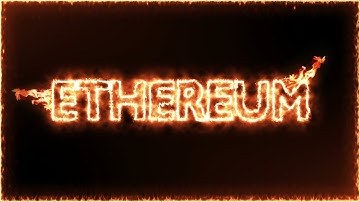 Ethereum Cryptocurrency on glowing fire animation | Free Stock Video