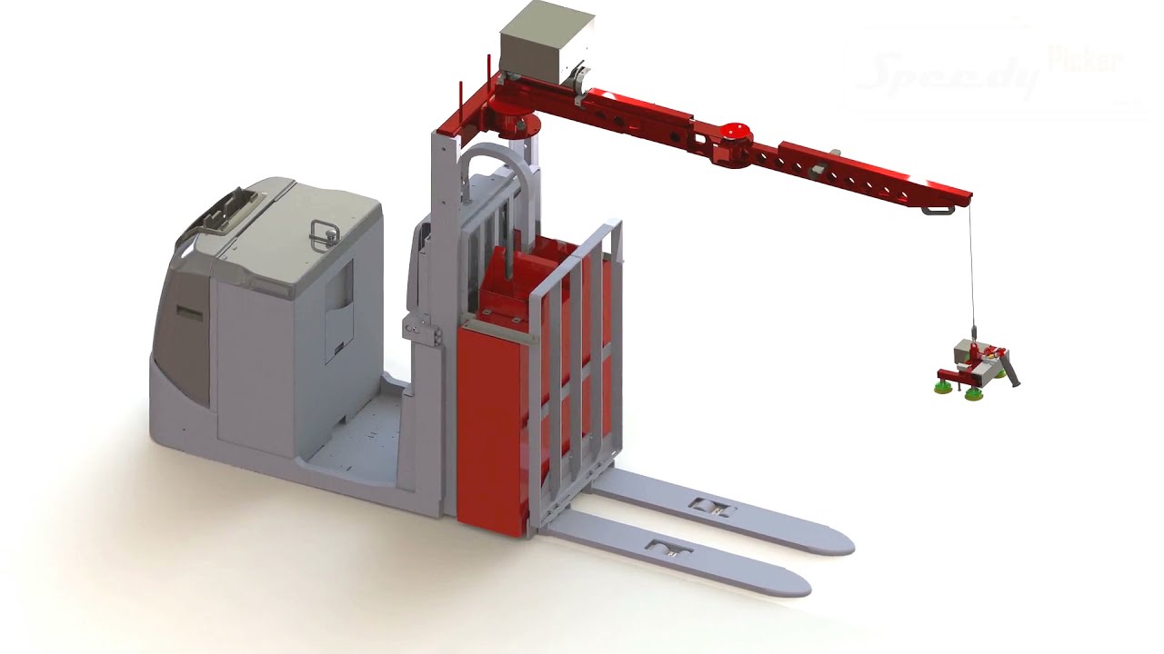 Speedy Picker, Lifting tool and crane for distribution centers