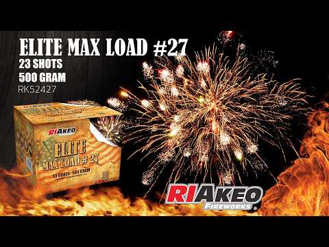 USA 1.4G CAKE-----ELITE “MAX LOAD#27” 23 shots RK52427 | RIAKEO FIREWORKS