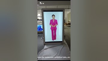 3D hologram transparent LCD advertising player digital signage interactive display showcase