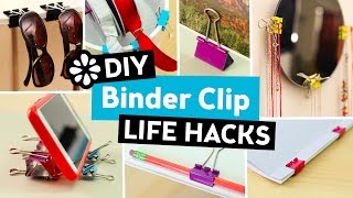 10 Easy DIY Binder Clip Life Hacks | Sea Lemon