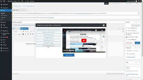 Introducing Post and Page Builder Tutorial Videos