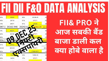 FII DII F&O DATA ANALYSIS AND NIFTY EXPIRY FOR 09 DEC 2025 | EDUCATIONAL VIDEO FOR TUESDAY