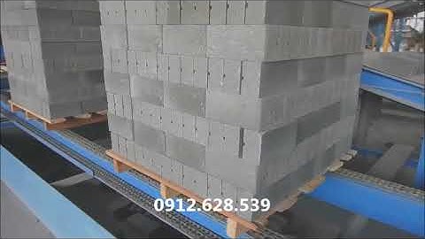 Máy bốc xếp gạch không nung lên pallet tự động