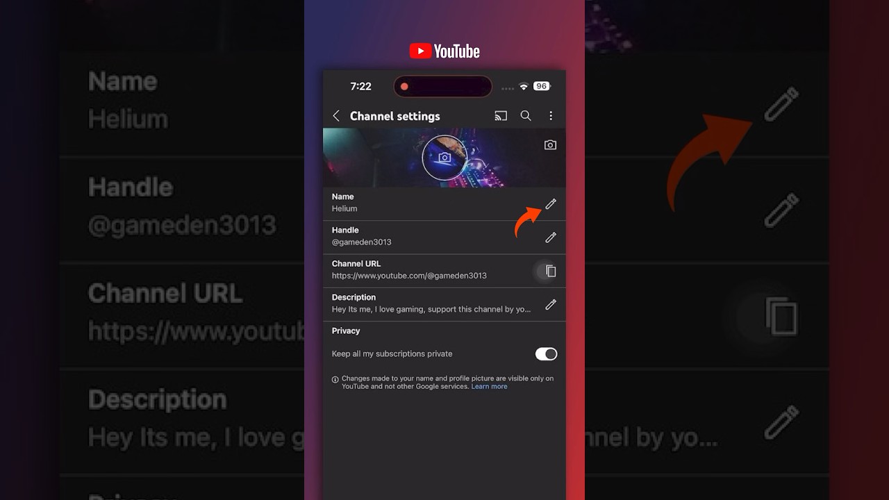 How to change youtube channel name 2024 #shorts #youtube