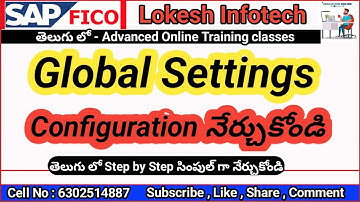 S4 HANA - Global Settings Configuration in Sap Fico |  By Lokesh