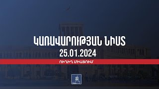Կառավարության 2024 թվականի հունվարի 25–ի հերթական նիստը