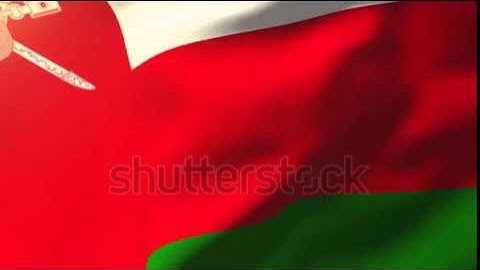 Oman flag waving in the wind. Looping sun rises style. Animation loop Stock video by