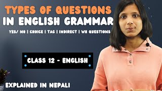 Types of Questions | Yes/ No | Choice | Tag | Indirect | WH Questions | Class 12 English Grammar screenshot 5