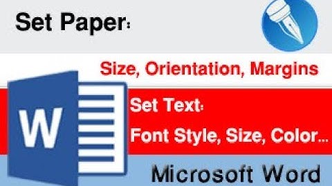 Microsoft Office Word - Set paper size, orientation and margins