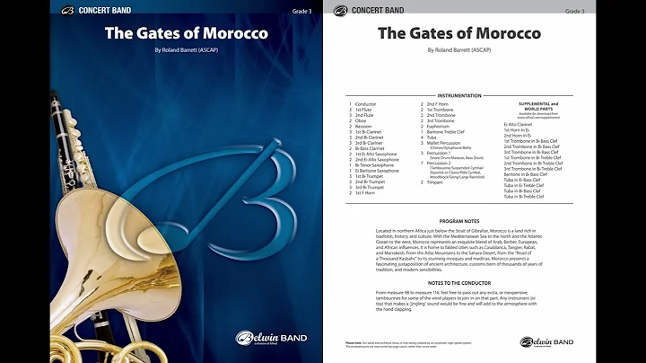 The Gates of Morocco, by Roland Barrett - Score & Sound