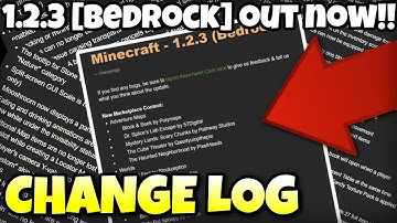Minecraft Bedrock 1.2.3 OUT NOW! CHANGE LOG - Xbox One / MCPE / Xbox One / Windows 10 / Switch