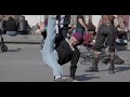 Two random strangers danceoff in washington square park