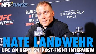 Nate Landwehr Likes Suggestion of Bryce Mitchell After First Octagon Knockout | UFC on ESPN 54