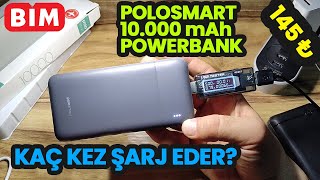 BİM Polosmart 10000 mAh Powerbank İnceleme | Hızlı Şarj Yapıyor mu? Bir Telefonu Kaç Kez Doldurur?