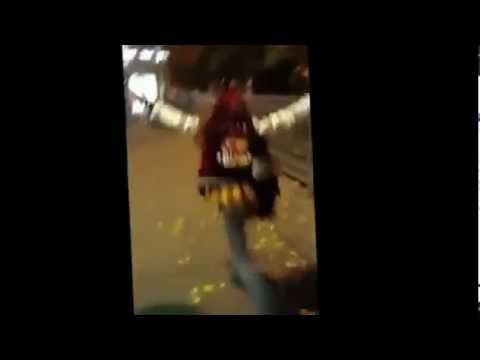 [ORIGINAL] Drunk Russian Girl Doesn&#039;t See Bus Stop Glass And Smashes Into It