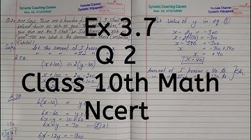 Q 2, Ex 3.7, Chapter 3, Pair of Linear Equations in Two Variable, Class 10th Math, Ncert