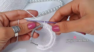 عندك حلق قديم ؟؟؟؟ تعالى جدديه بفكرة رائعة !!! مع فن الكروشيه - beautiful crochet ideas#يويو_كروشية