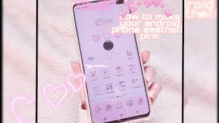 How to make your android phone aesthetic pink l K kaur life screenshot 5