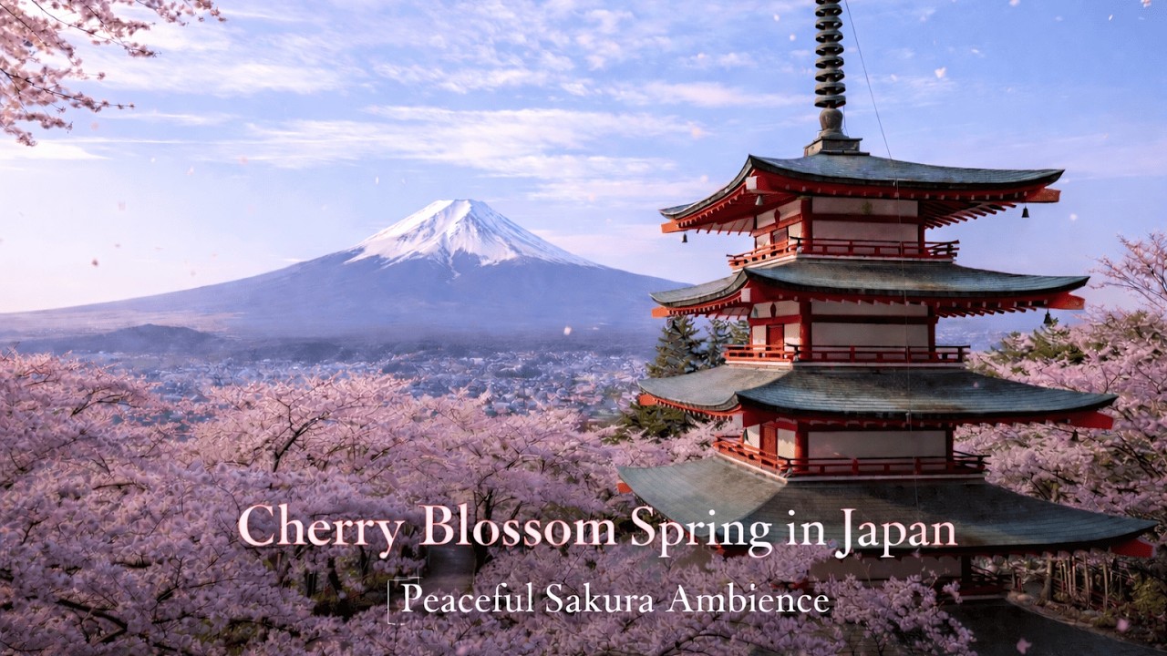Cherry Blossom Spring in Japan | Peaceful Sakura Ambience