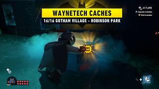 All WayneTech Caches Gotham Village - Robinson Park in LEGO Batman: Legacy of the Dark Knight