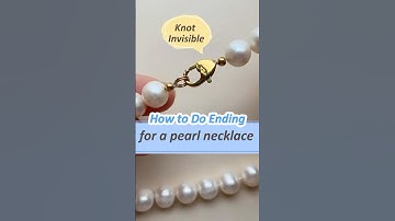 How to make ending for a classic pearl necklace - knot hidden! Beading tutorial, beginners friendly