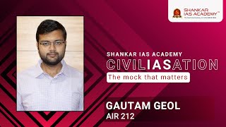 GAUTAM GOEL | AIR 212 | UPSC CSE 2019 Results | Mock Interview | Civilisation