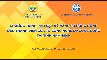 HỘI NGHỊ PHỔ BIẾN TẬP HUẤN, BỒI DƯỠNG THÀNH VIÊN TỔ CÔNG NGHỆ SỐ CỘNG ĐỒNG