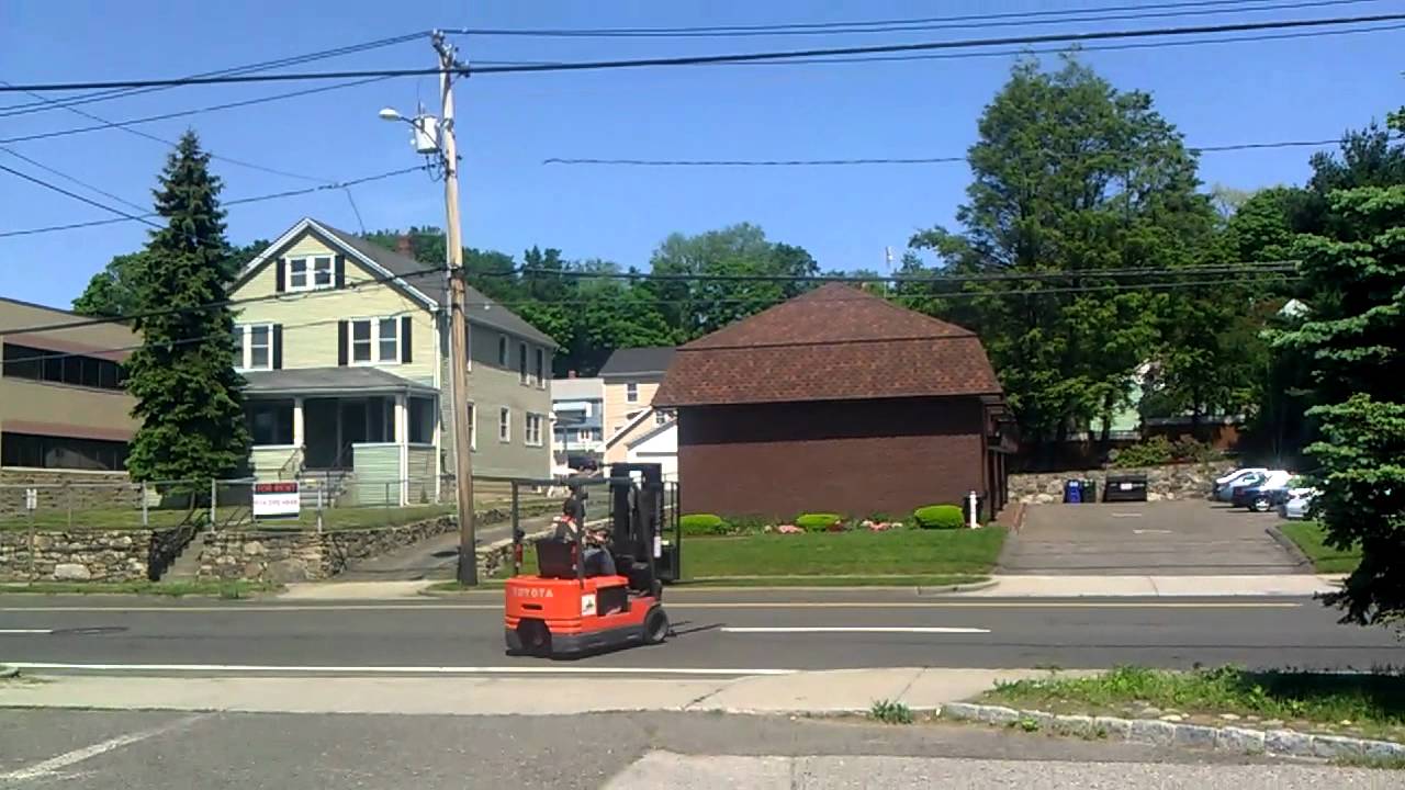 Forklift donuts on a main street YouTube