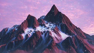 TIMELAPSE | Snowy mountains. (World Machine, Cinema4D.)