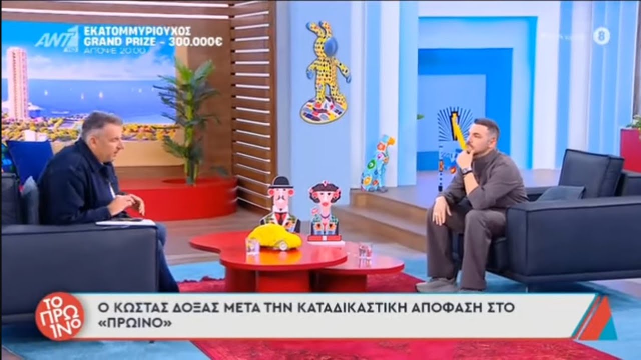 Παραλίγο φυλακή! Ο Κώστας Δόξας στο Πρωινό,  μετά την καταδίκη του για ενδοοικογενειακή βία.Μέρος Α'