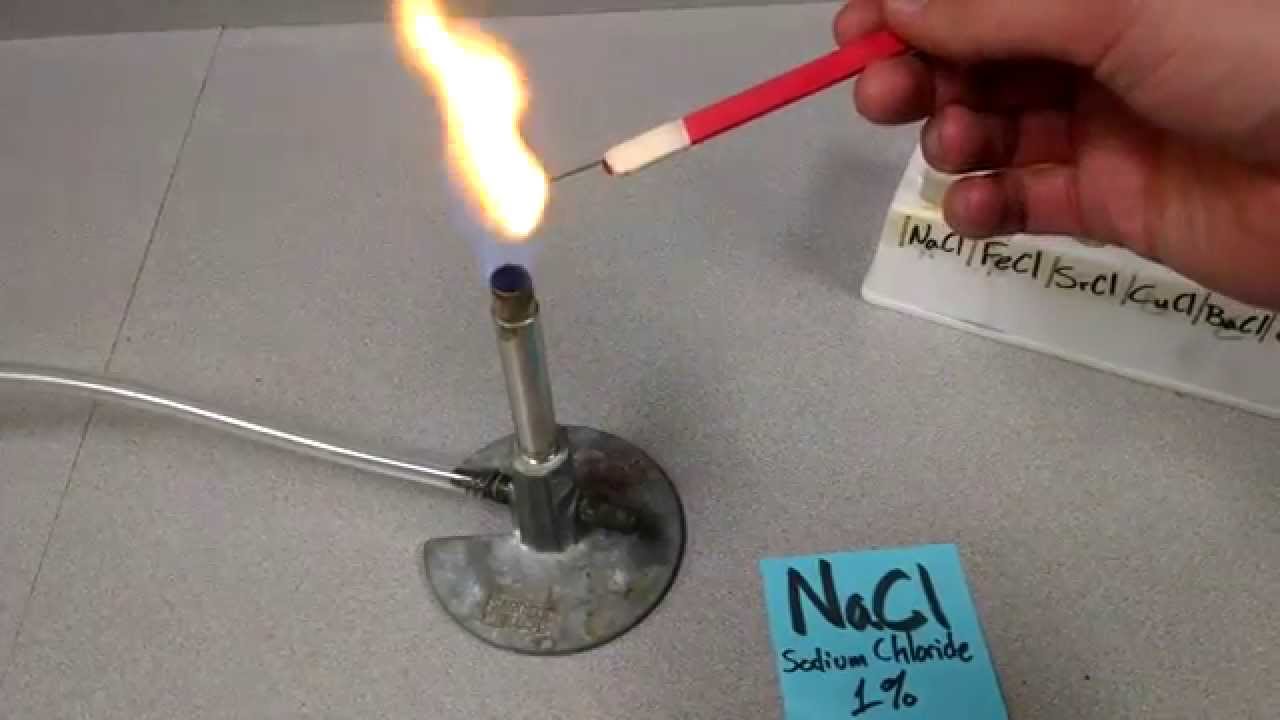 Qualitative Flame Test NaCl Sodium Chloride YouTube Qualitative Flame Test NaCl Sodium Chloride YouTube