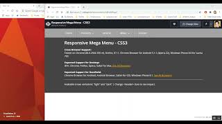 Responsive Mega Menu CSS