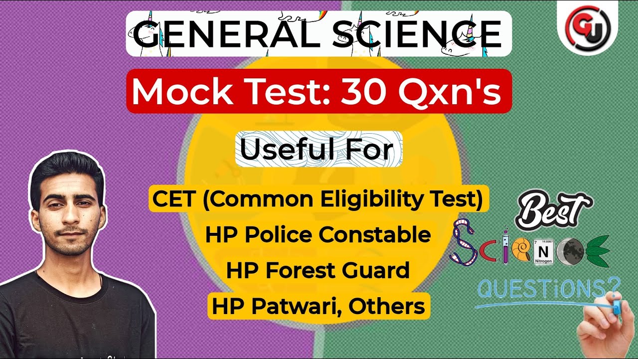 General Science Top 30 Questions || HP Police Constable, Forest Guard, Patwari