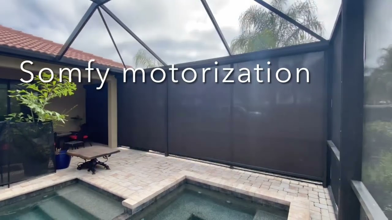 Pool cage privacy shades YouTube