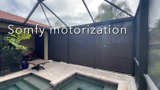 Pool cage privacy shades