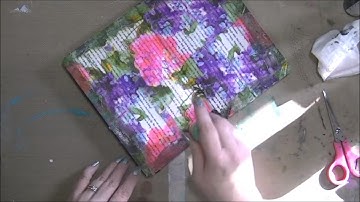 Paper Napkin Background Mixed Media Art Journal