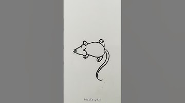 Rat drawing using number 3 |How to draw rat easy | Rat drawing for beginners | #shorts