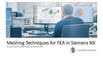 Meshing Techniques for 1D, 2D, and 3D Finite Element Analysis (FEA) in Siemens NX