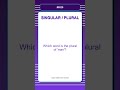 Singular and Plural Quiz | Which word is the plural of 'man'? | English Grammar