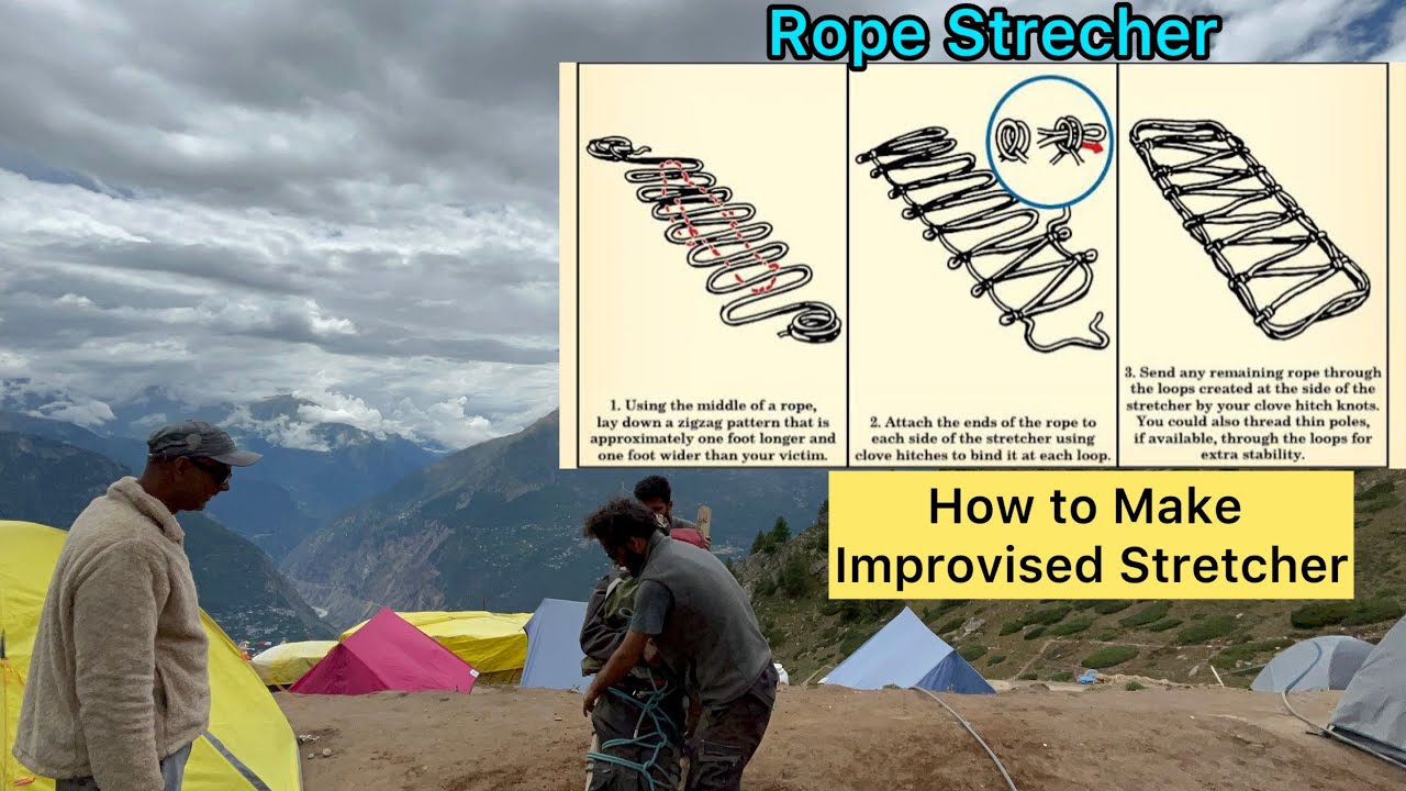 How to Make an Improvised Stretcher | Rope Stretcher | Mountaineer ...