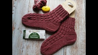 №229 Вяжу носки в июле 🧶🧶🧶 Носки спицами женские 38 размер #носочные_истории #носки_спицами #вязание