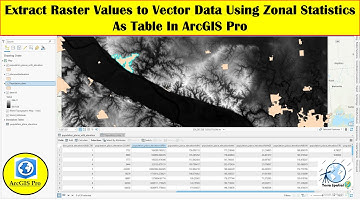 Extract Raster Values to Vector Data Using Zonal Statistics As Table In ArcGIS Pro