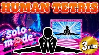 3 Minutes to Get Fit | HUMAN TETRIS x 1 player | Viral Immersive Interactive Warm-Up #8