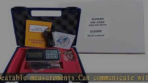 Digital Vibration Meter Tester Vibrometer Gauge with RS232 Cable Software VM-6360