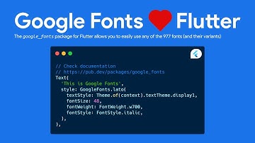 How to Use Custom Font Google Fonts in Flutter App - Introducing Google Fonts for Flutter 1.0.0
