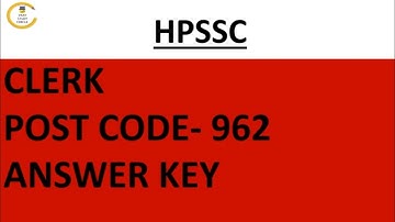 #CLERK POST CODE-962 !! HPSSC HPPSC !! Part -2