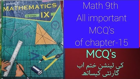 Math 9th class chapter no 15 PYTHAGORAS THEOREM mcqs from exercise @YoungMindMedia