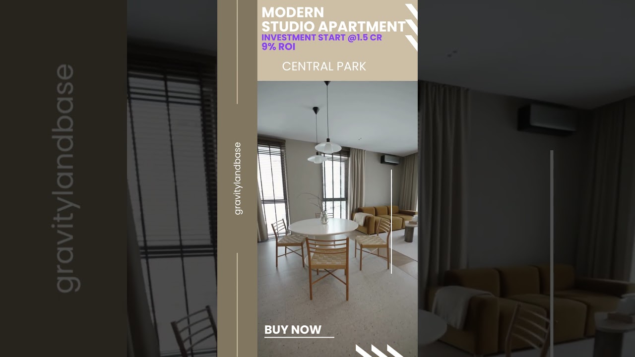 CENTRAL PARK || STUDIO APARTMENT || FULLY FURNISHED || SECTOR 48 GURGAON || SOHNA ROAD