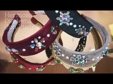 Diadema con Piedras .Muy Fácil y muy Lindas YouTube